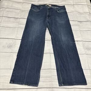 Levis 505 Mens Size 40x32 Straight Leg Denim Jeans Blue